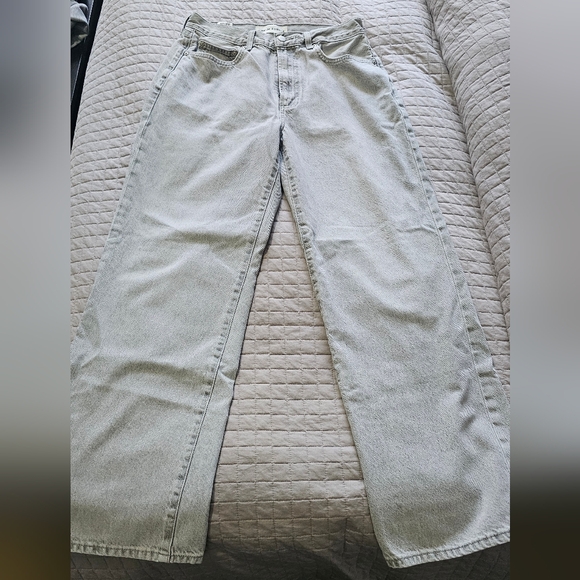 Denim Forum Light Gray Straight Leg Jeans - Picture 2 of 8